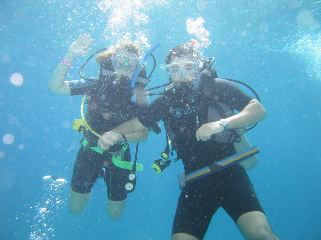 Karen and Pete Diving