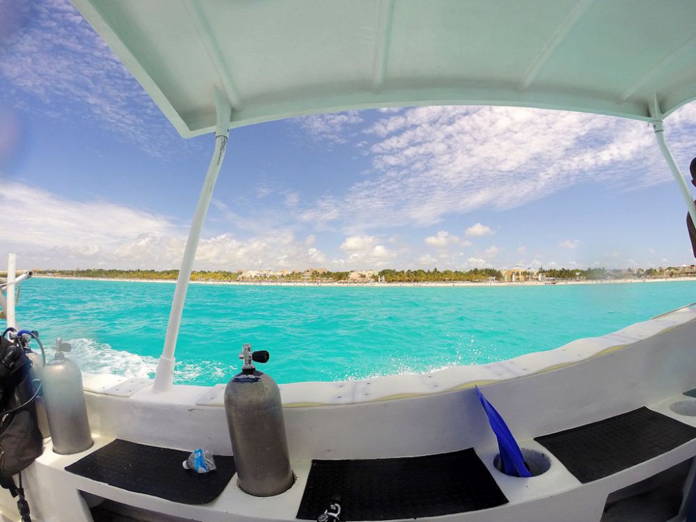 Riding in the Dive Boat