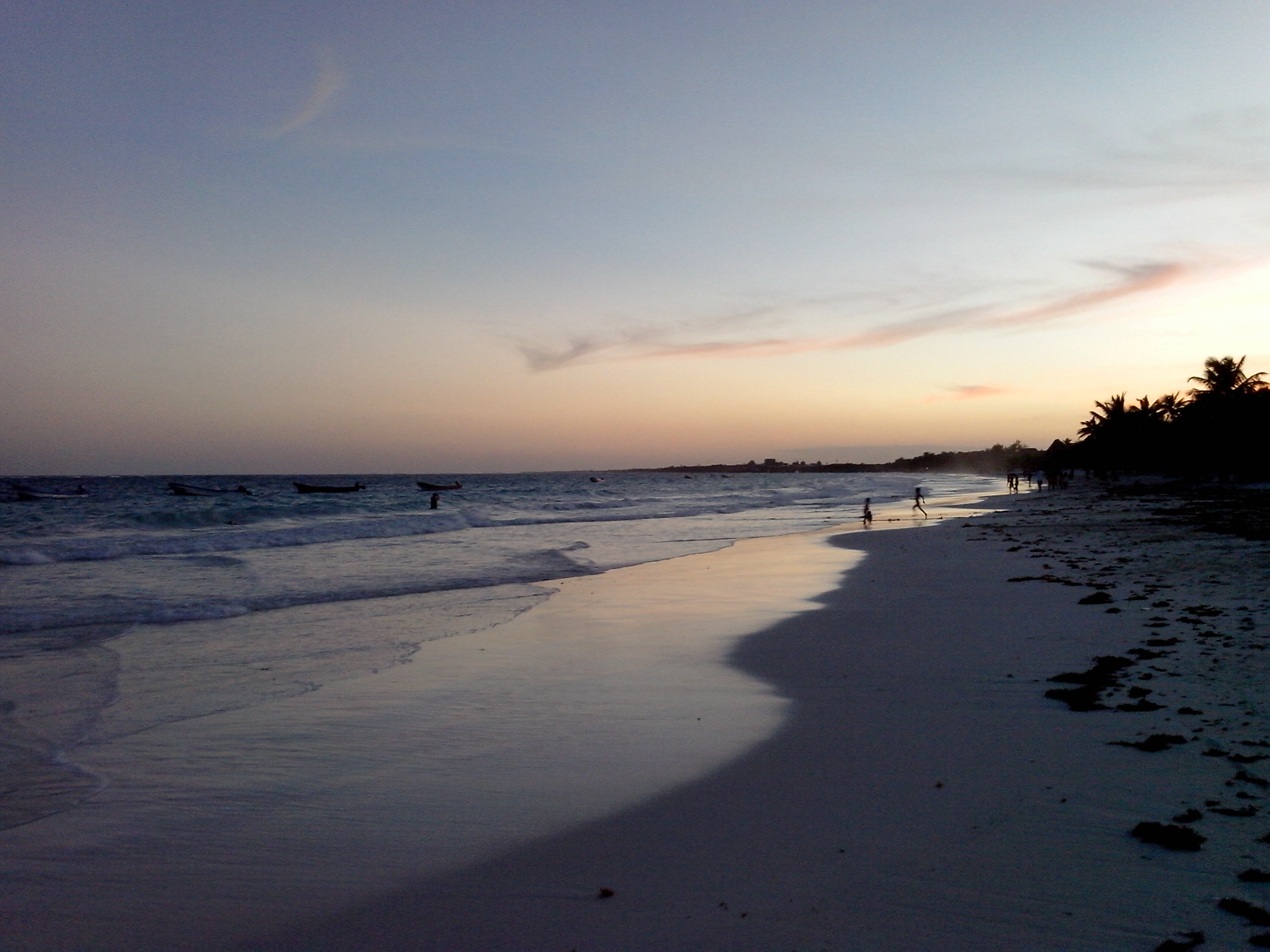 Sunset on Tulum Beach