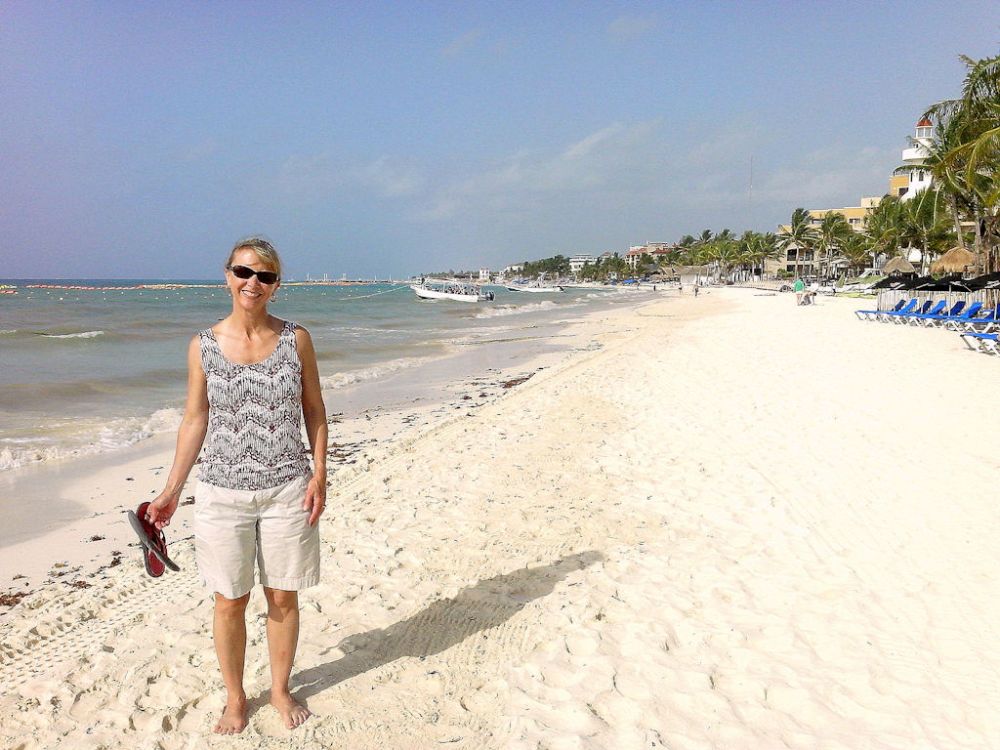 Karen on the Beautiful Playa Beach